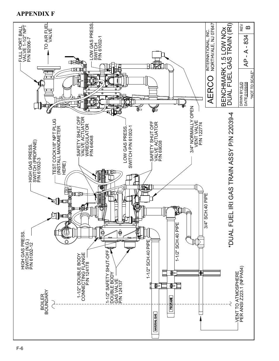 Aerco, Appendix f, Ap - a - 834 b | AERCO BMK 1.5 LN Dual Fuel Jan 2009 User Manual | Page 92 / 126