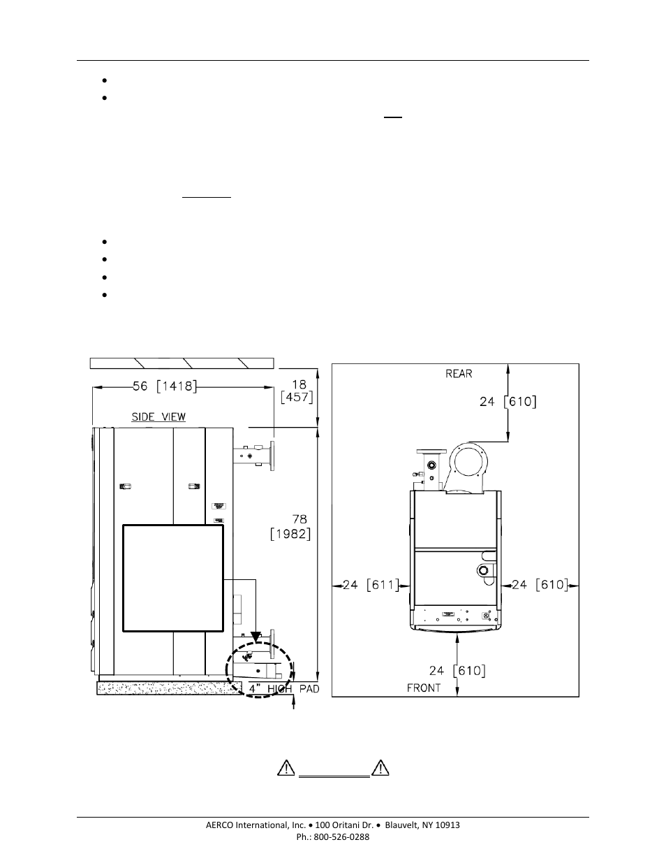 1 installation clearances | AERCO BMK 1500-2000 User Manual | Page 16 / 188