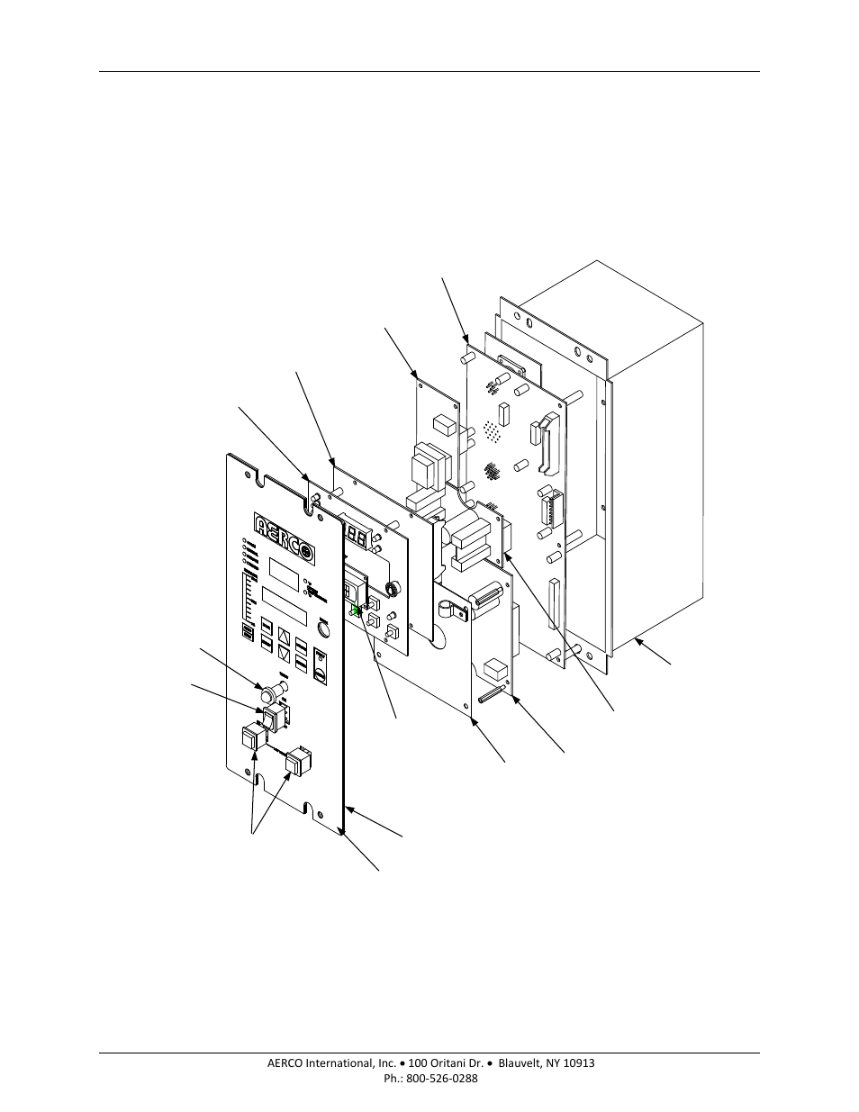 Appendix k: c-more control panel views, Appendix k, C-more control panel views | Benchmark control panel exploded view, Figure k-1: benchmark control panel exploded view, Appendix k – c-more control panel views | AERCO BMK 1500-2000 User Manual | Page 181 / 188