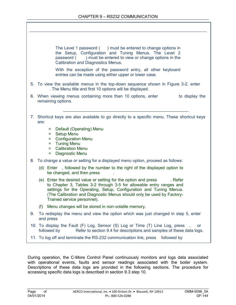 4 data logging | AERCO BMK 2000DF User Manual | Page 120 / 196