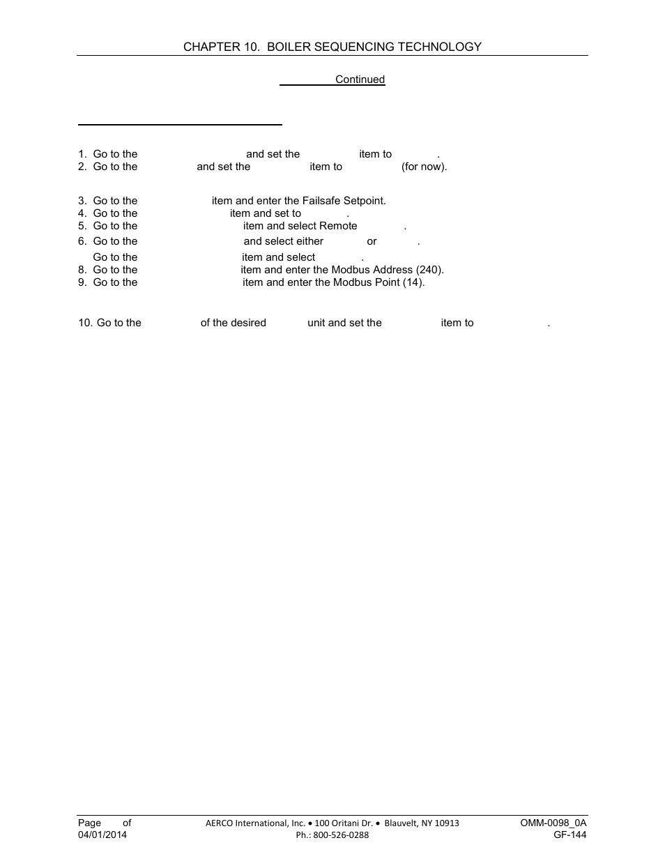 AERCO BMK 2000DF User Manual | Page 134 / 196