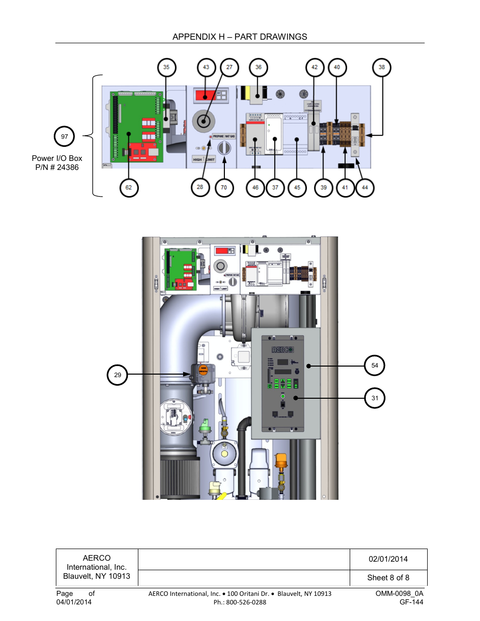 Benchmark 1500df, 2000df part list | AERCO BMK 2000DF User Manual | Page 170 / 196