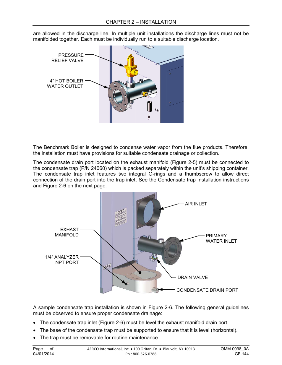 7 condensate drain & piping | AERCO BMK 2000DF User Manual | Page 20 / 196