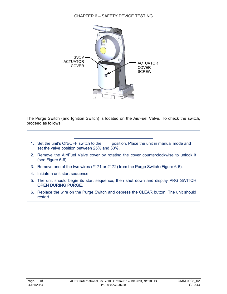 10 purge switch open during purge | AERCO BMK 2000DF User Manual | Page 88 / 196