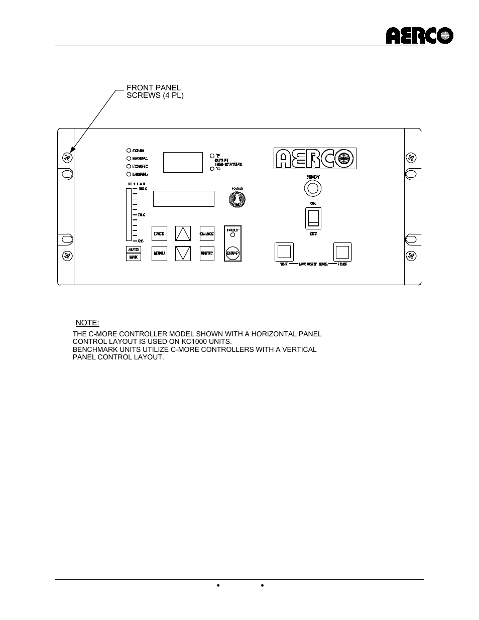 C-more controller for benchmark, innovation & kc | AERCO C-More Controls Manual June 2010 User Manual | Page 160 / 162