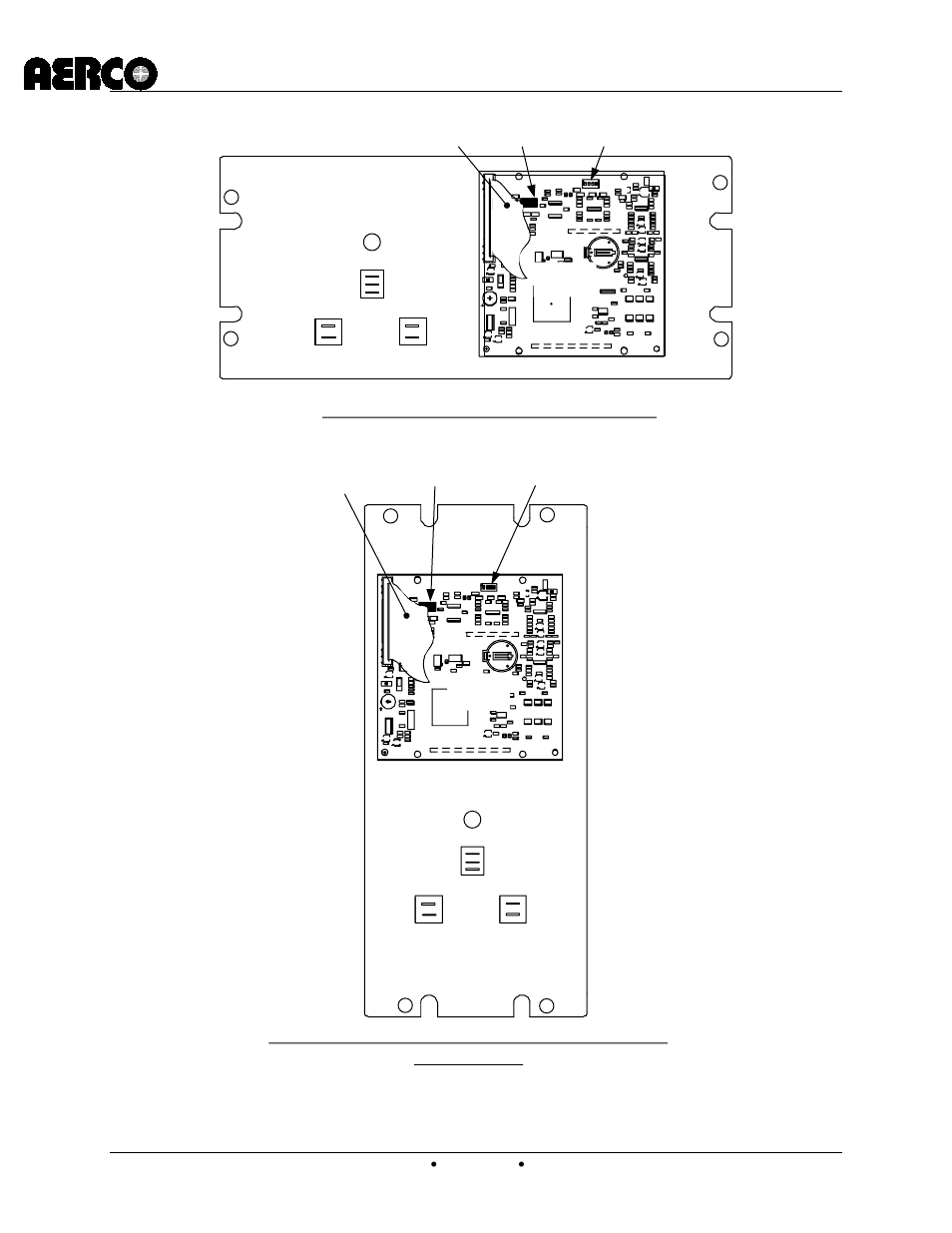 C-more controller for benchmark, innovation & kc, Figure e-3: c-more control panel rear views, User manual | Control panel rear view – kc1000, Control panel rear view – benchmark & innovation, Pmc board pmc board, Ribbon cable rs485 dip sw, Curr/volt dip sw. curr/volt dip sw | AERCO C-More Controls Manual June 2010 User Manual | Page 161 / 162