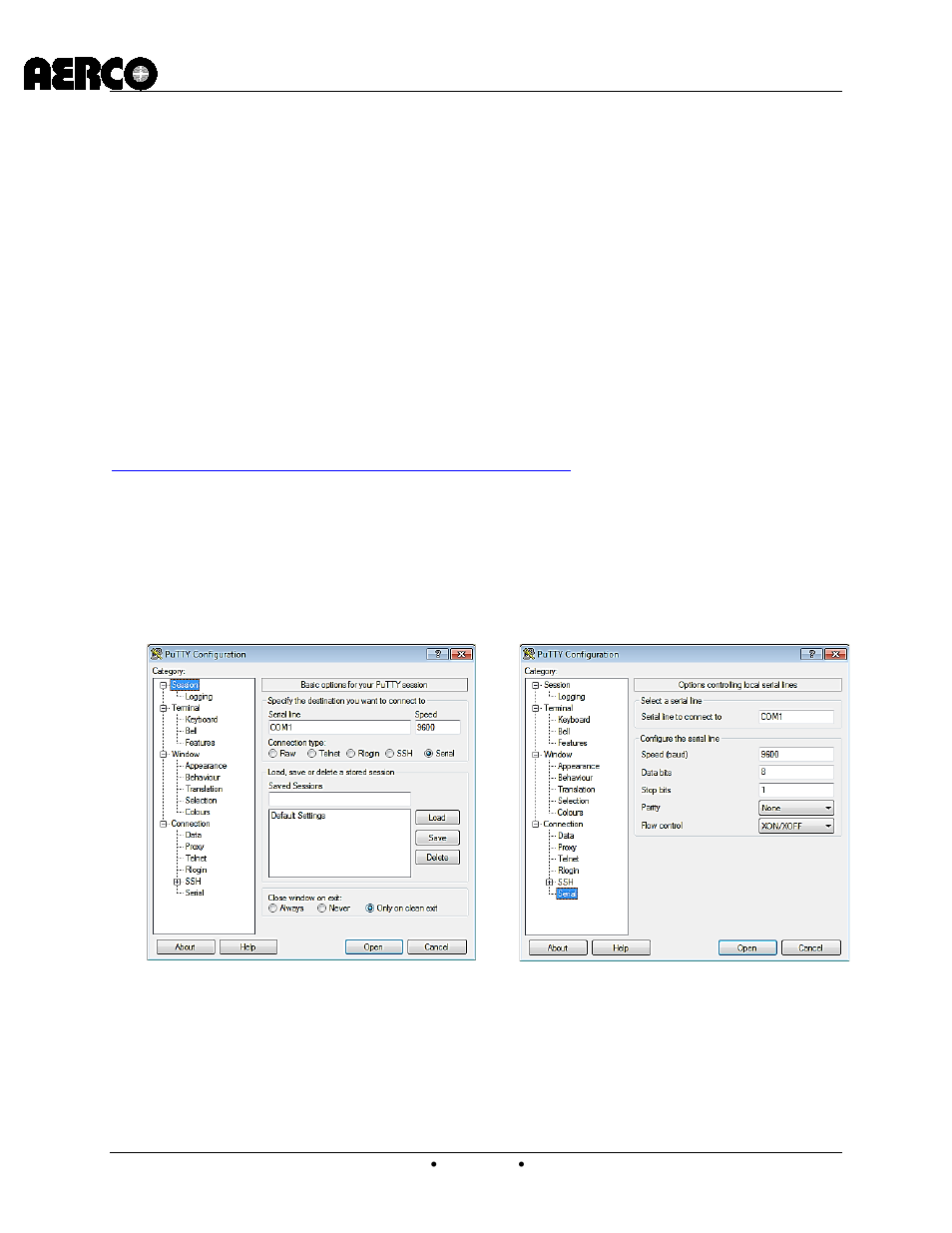 Section 7 - rs232 communication, 1 introduction, 2 aquiring the putty application | 1 logging on to a remote machine using putty, Introduction, Aquiring the putty application, Logging on to a remote machine using putty, C-more controller for benchmark, innovation & kc | AERCO C-More Controls Manual June 2010 User Manual | Page 85 / 162