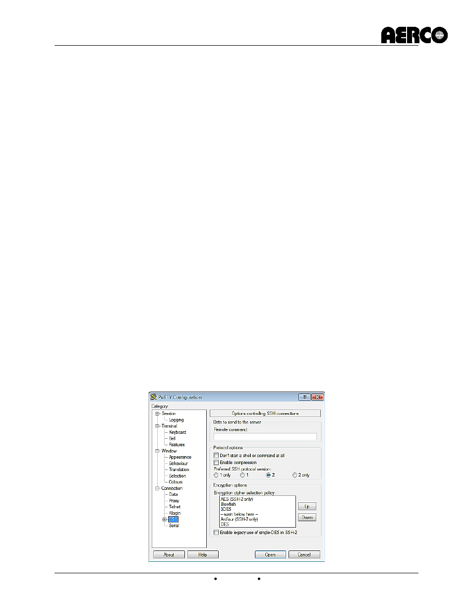 Running a command on a remote machine using putty, C-more controller for benchmark, innovation & kc | AERCO C-More Controls Manual June 2010 User Manual | Page 86 / 162