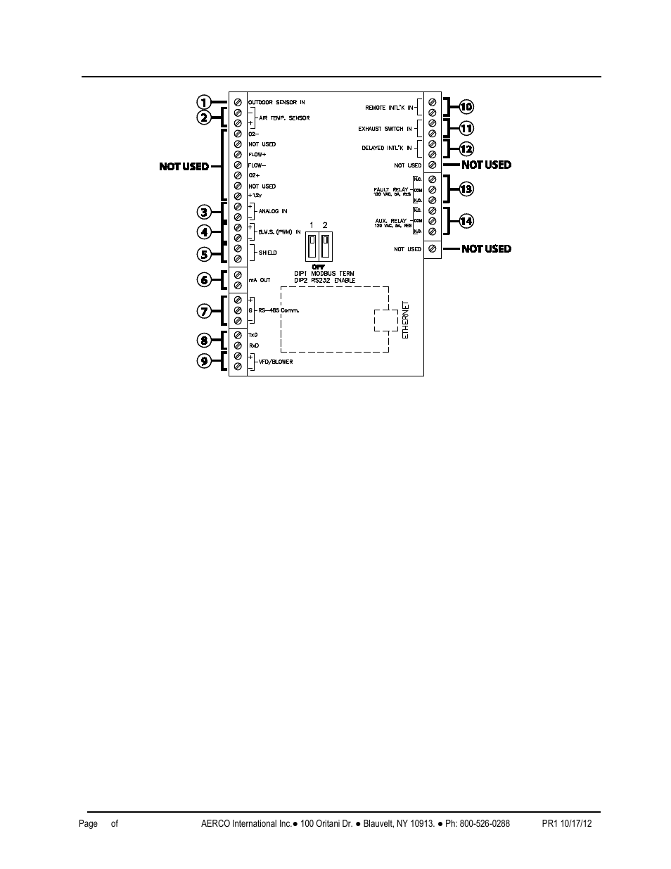 10 i/o box connections, 1 outdoor sensor in (1), Benchmark 2.0ln low nox boiler | Gf-123 | AERCO BMK 2.0 LN October 2012 User Manual | Page 26 / 172