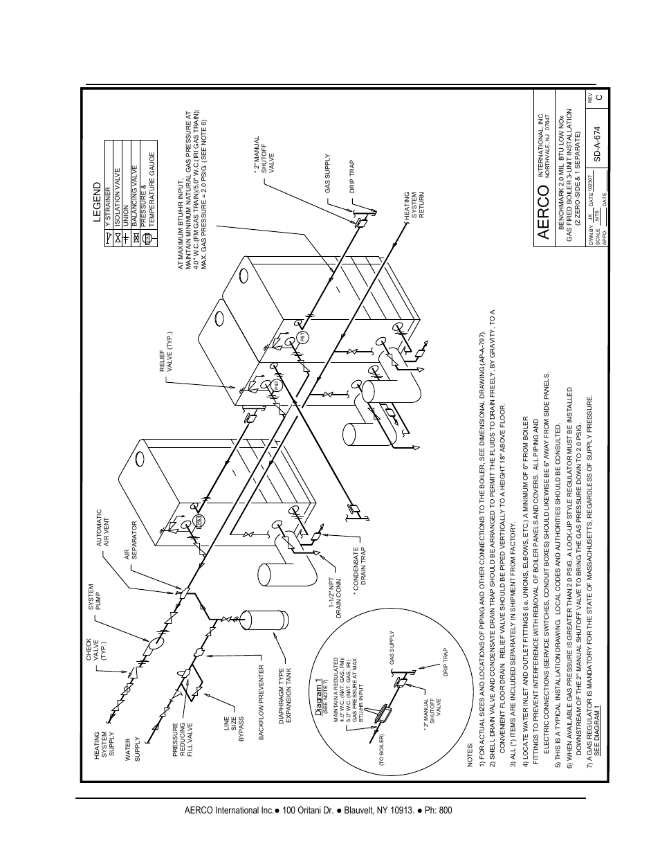 Benchmark 2.0ln low nox boiler, Gf-123, Aerco | Appendix g, Legend | AERCO BMK 2.0 LN Natural Gas (SN G-11-1861 and above) User Manual | Page 152 / 170