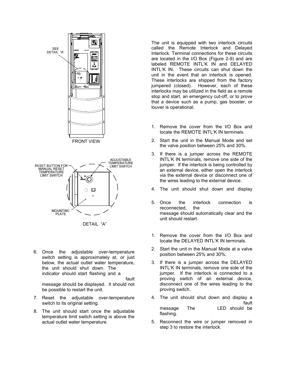 6 interlock tests, Safety device testing | AERCO BMK 2.0 LN Nat. Gas June 2010 User Manual | Page 53 / 125