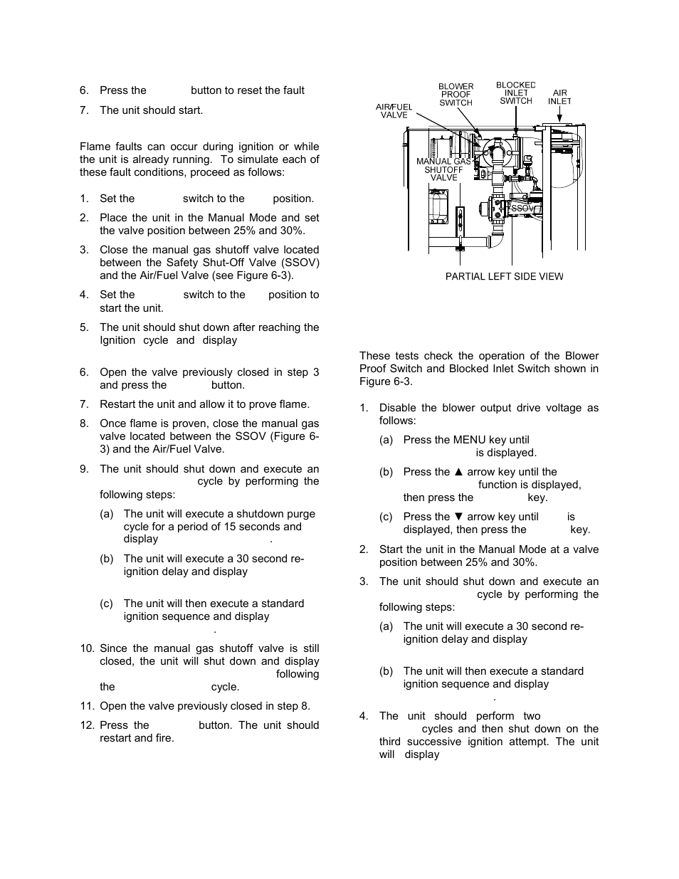 7 flame fault tests, 8 air flow fault tests, Safety device testing | AERCO BMK 2.0 LN Nat. Gas June 2010 User Manual | Page 54 / 125
