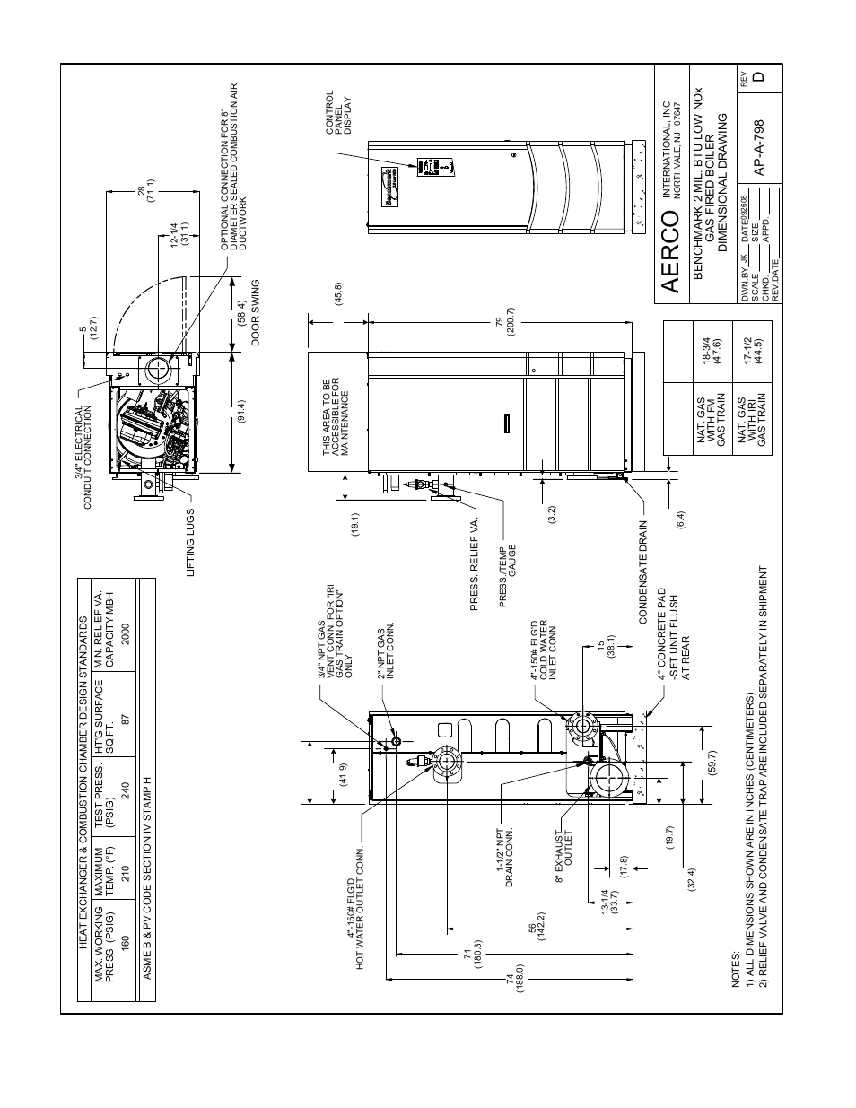 Appendix f - dimensional and part drawings, Aerc o, Appendix f | AERCO BMK 2.0 LN Nat. Gas June 2010 User Manual | Page 97 / 125