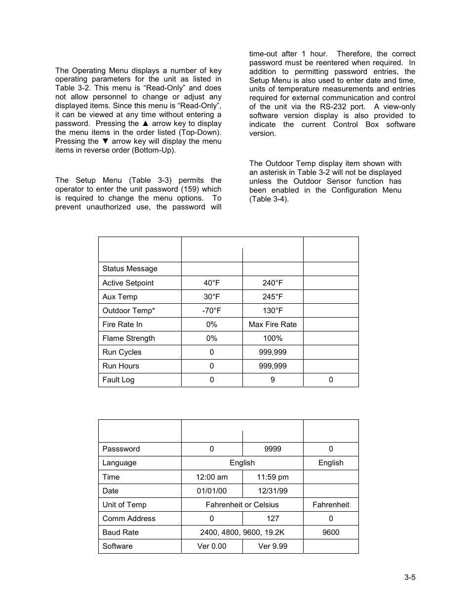 4 operating menu, 5 setup menu, Control panel operating procedures | AERCO BMK 2.0 LN Natural Gas 2008 User Manual | Page 25 / 111