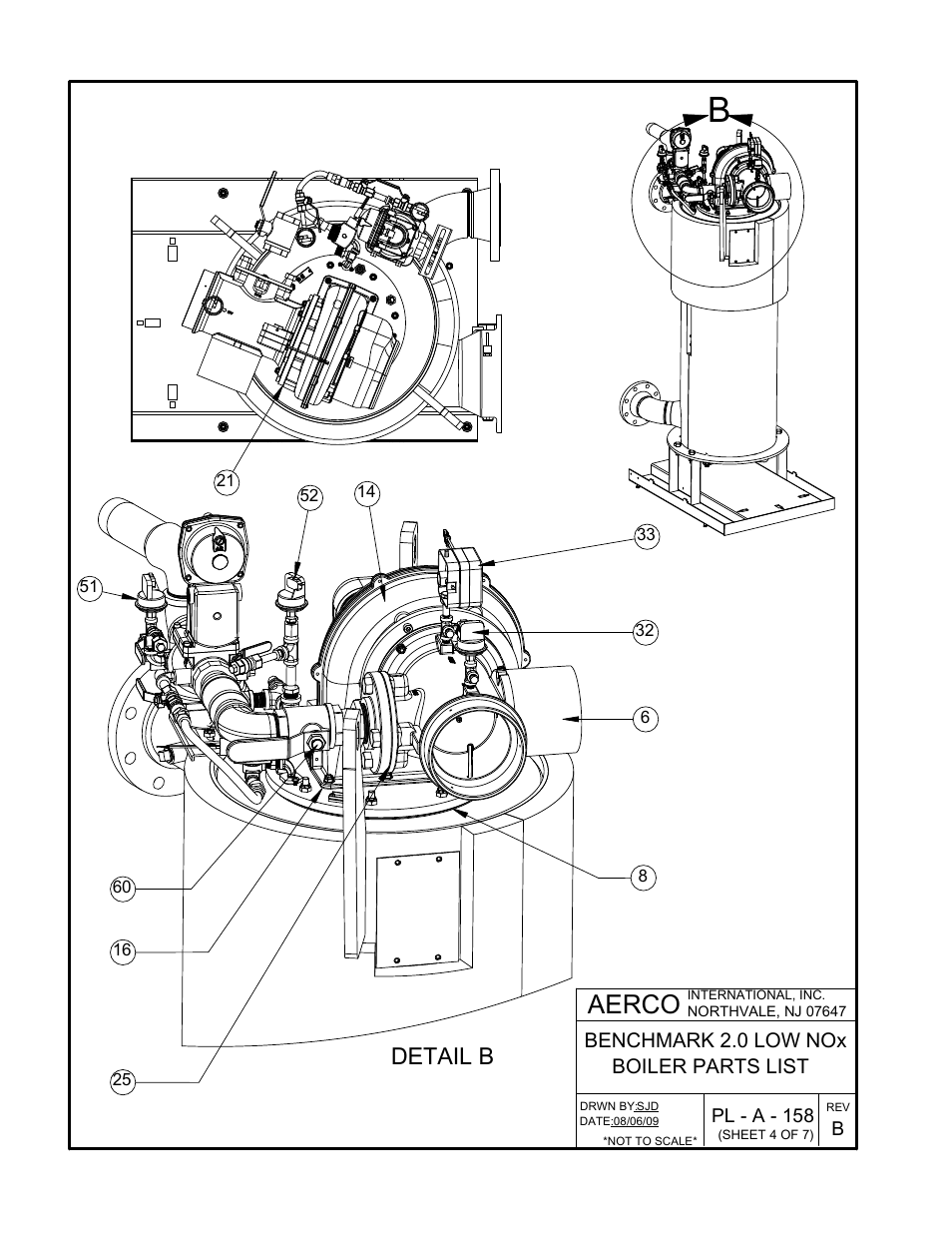 Aerco, Detail b | AERCO BMK 2.0 LN Natural Gas 2008 User Manual | Page 93 / 111