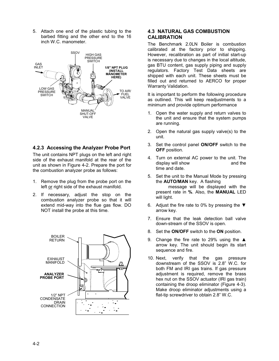 Initial start-up | AERCO BMK 2.0 LN Nat. Gas for Mass. only User Manual | Page 34 / 113