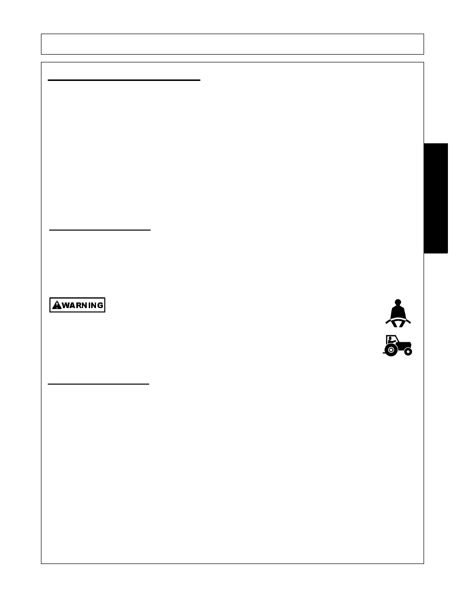 Tractor requirements, 1 rops and seat belt, 2 tractor horsepower | Operation, Opera t ion | Bush Hog FC-BL-0002 User Manual | Page 37 / 62