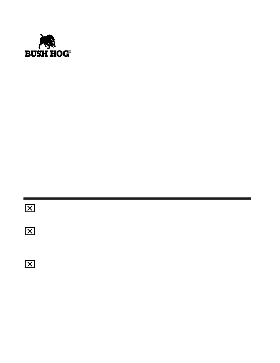To the owner/operator/dealer | Bush Hog FC-BL-0002 User Manual | Page 61 / 62