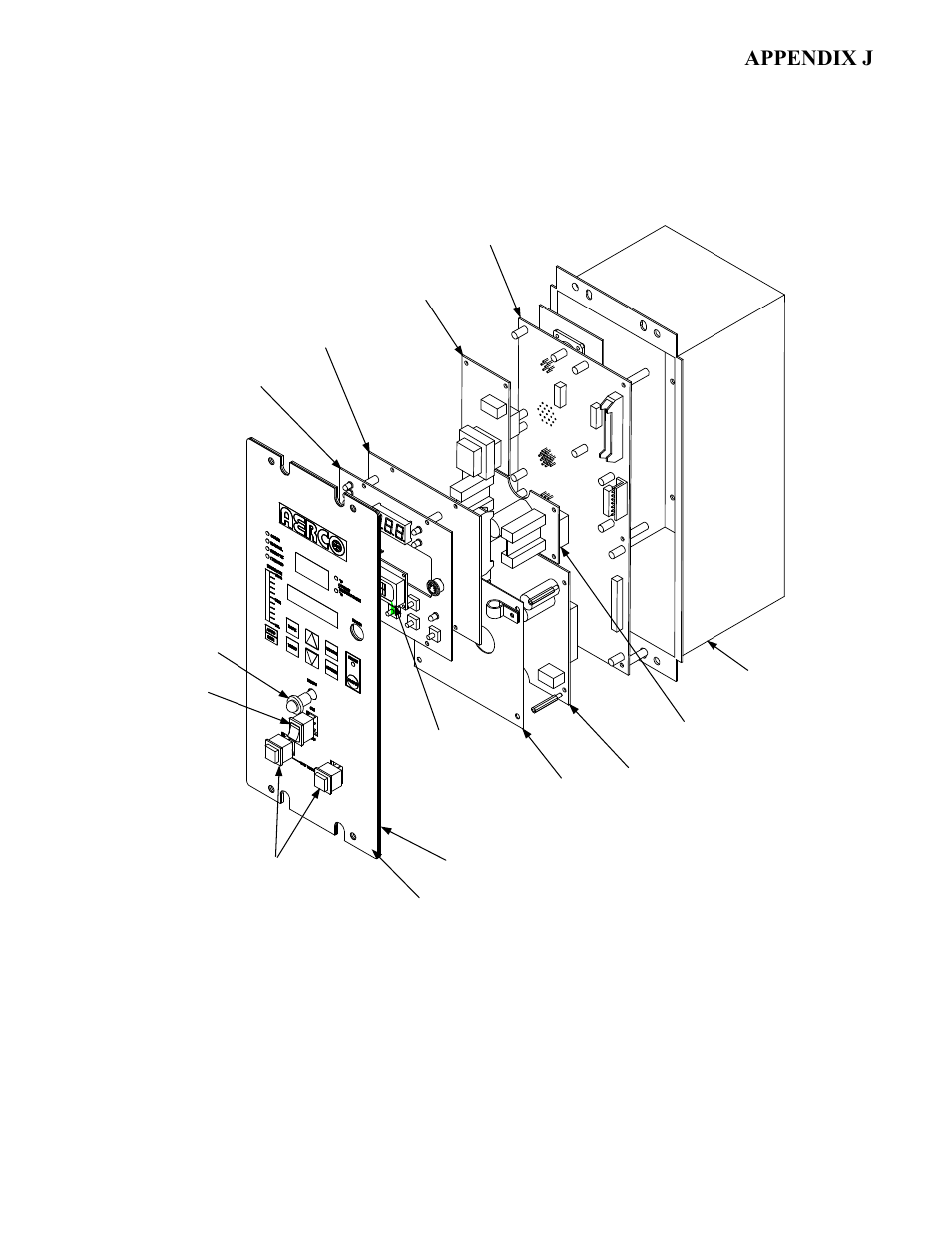 Appendix j, Benchmark control panel exploded view | AERCO BMK 2.0 LN Nat. Gas User Manual | Page 107 / 112