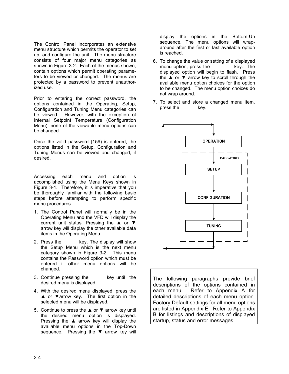 3 control panel menus, Control panel operating procedures | AERCO BMK 2.0 LN Nat. Gas User Manual | Page 24 / 112