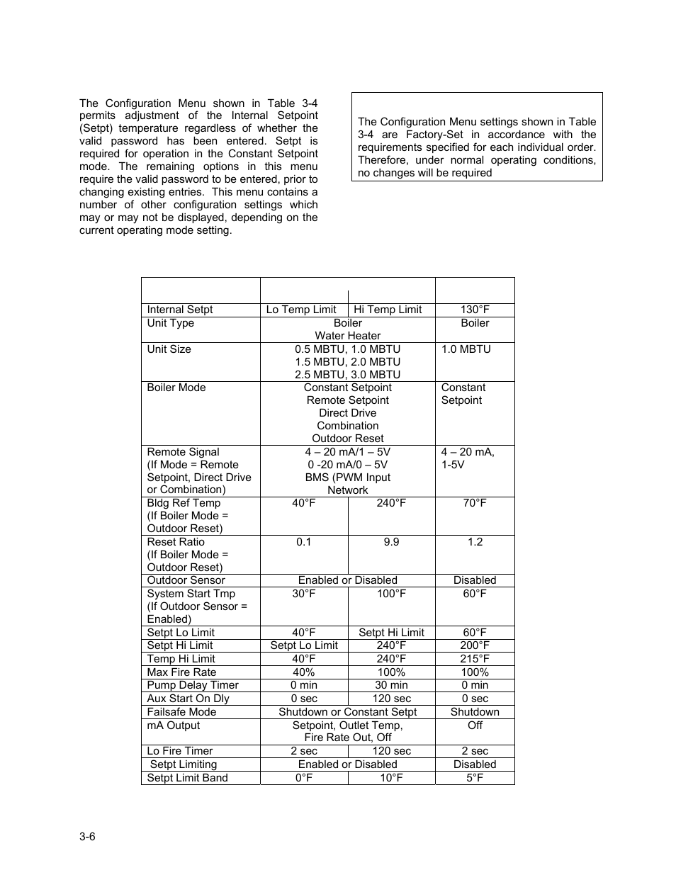 6 configuration menu, Control panel operating procedures | AERCO BMK 2.0 LN Nat. Gas User Manual | Page 26 / 112