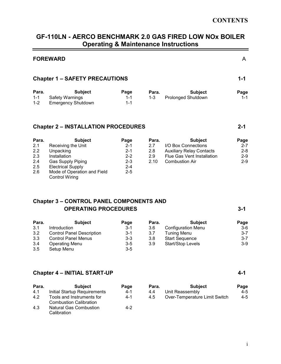 AERCO BMK 2.0 LN Nat. Gas User Manual | Page 3 / 112