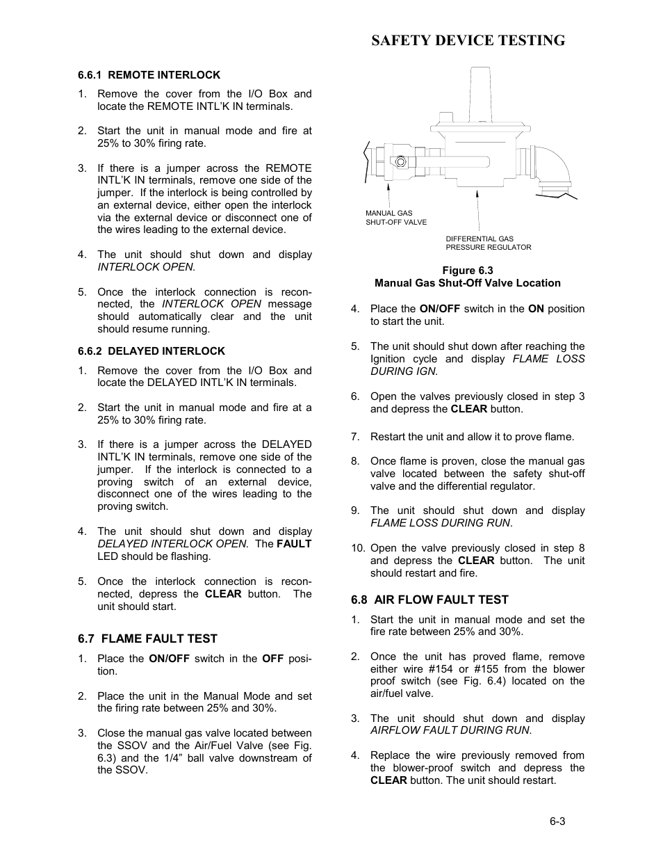 7 flame fault test, Safety device testing | AERCO BMK 2.0 LN Nat. Gas User Manual | Page 45 / 112