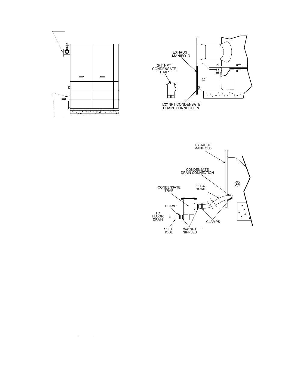 3 condensate piping, Gas supply piping, Condensate drain connection location | 4 gas supply piping, Installation | AERCO BMK 2.0 LN for Mass. only User Manual | Page 15 / 114
