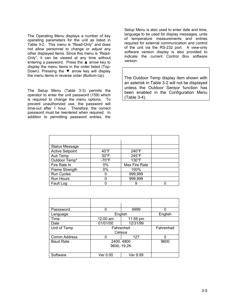 4 operating menu, 5 setup menu, Control panel operating procedures | AERCO BMK 2.0 LN for Mass. only User Manual | Page 27 / 114