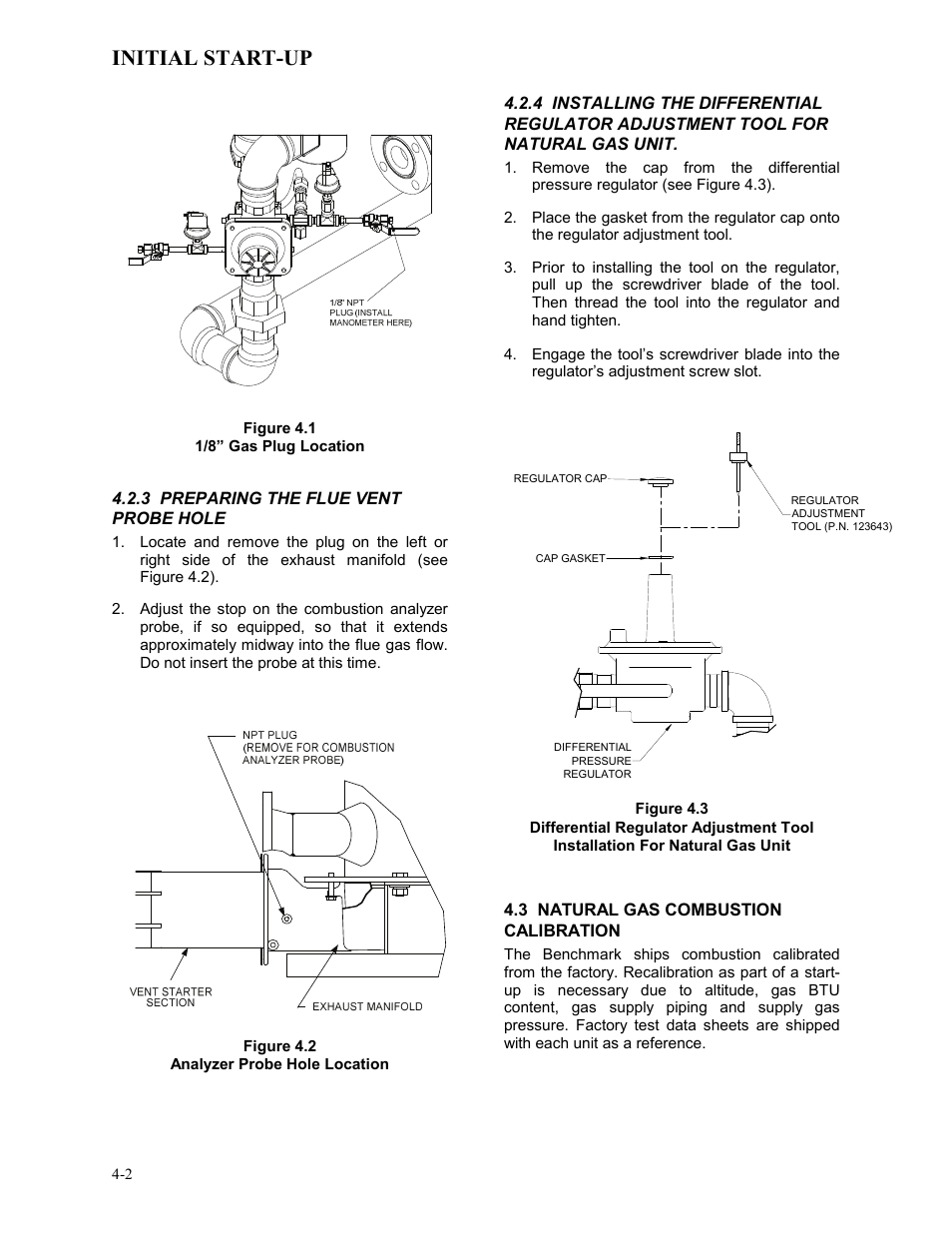 3 natural gas combustion calibration, Initial start-up | AERCO BMK 2.0 LN for Mass. only User Manual | Page 34 / 114
