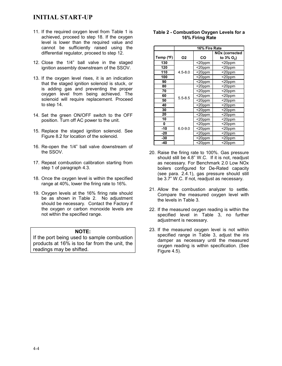 4 unit reassembly, 5 over-temperature limit switch, Initial start-up | AERCO BMK 2.0 LN for Mass. only User Manual | Page 36 / 114