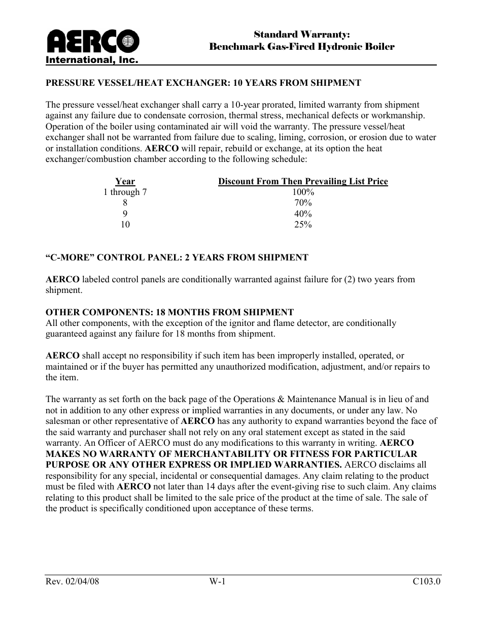 AERCO BMK 3.0 LN Dual-Fuel Series Gas Fired Low NOx Boiler System User Manual | Page 135 / 136