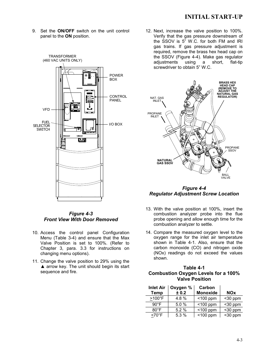 Initial start-up | AERCO BMK 3.0 LN Dual-Fuel Series Gas Fired Low NOx Boiler System User Manual | Page 35 / 136