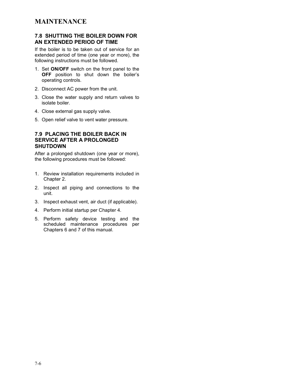 Maintenance | AERCO BMK 3.0 LN Dual-Fuel Series Gas Fired Low NOx Boiler System User Manual | Page 62 / 136
