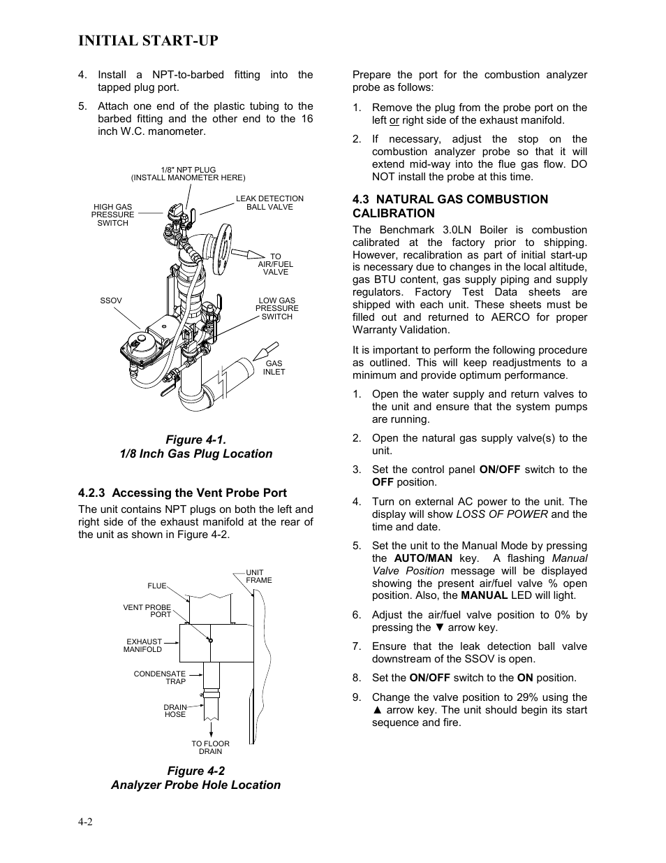 Initial start-up | AERCO BMK 3.0 LN Natural Gas July 2011 User Manual | Page 36 / 129