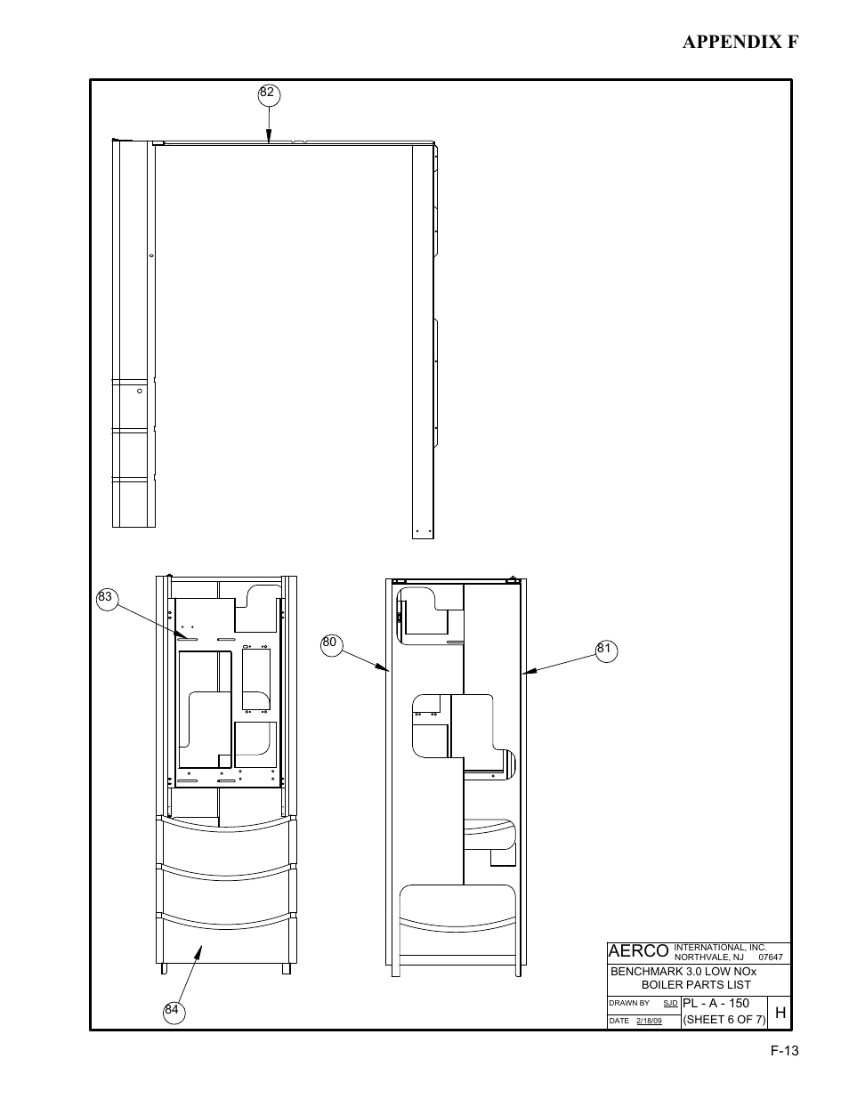 Appendix f, Aerco | AERCO BMK 3.0 LN Nat. Gas Jan 2011 User Manual | Page 105 / 129