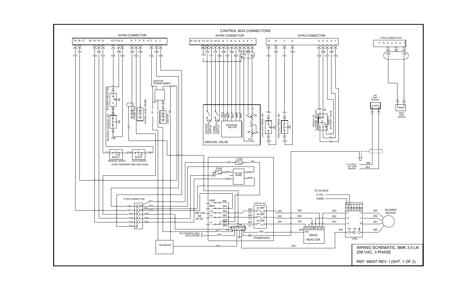 Appendix h - wiring diagrams, Appendix h, Control box connectors | AERCO BMK 3.0 LN Nat. Gas June 2010 User Manual | Page 113 / 129