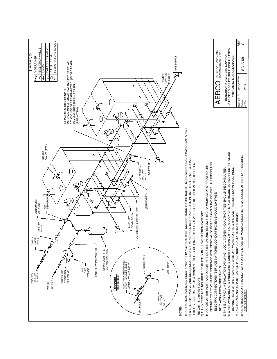 Ae rc o, Appendix g, Le ge nd | AERCO BMK 3.0 LN Nat. Gas APRIL 2009 User Manual | Page 104 / 125