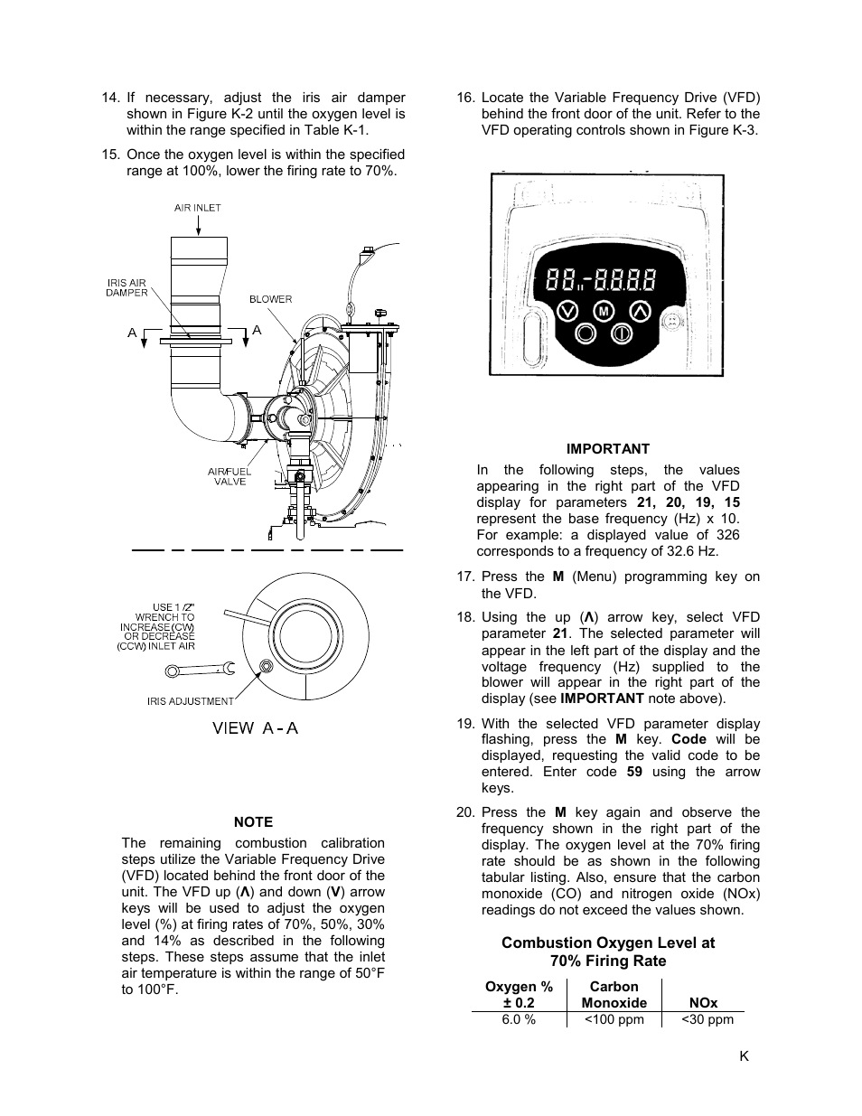 Appendix k | AERCO BMK 3.0 LN Nat. Gas APRIL 2009 User Manual | Page 121 / 125