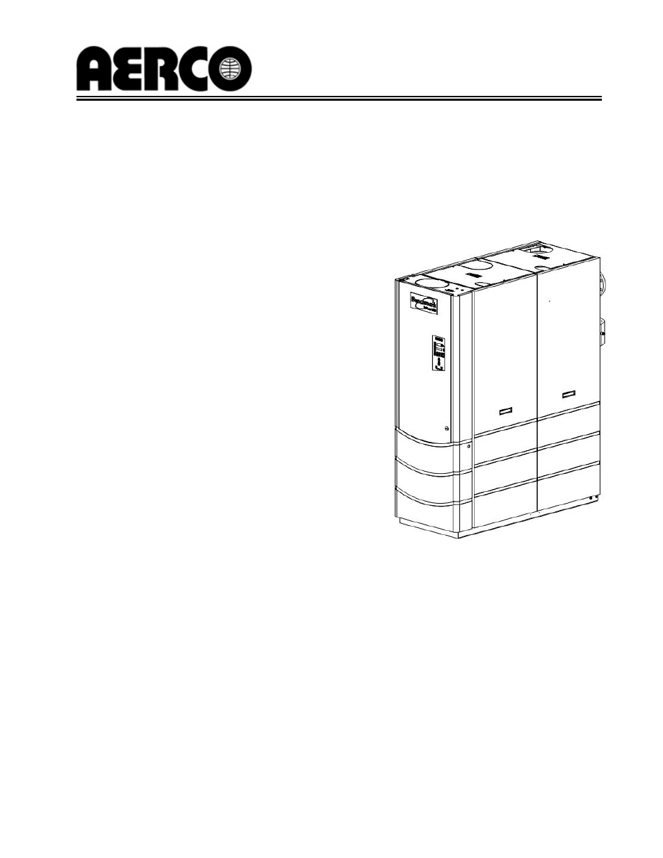 AERCO BMK 3.0 LN Nat. Gas Jan 2009 User Manual | 121 pages