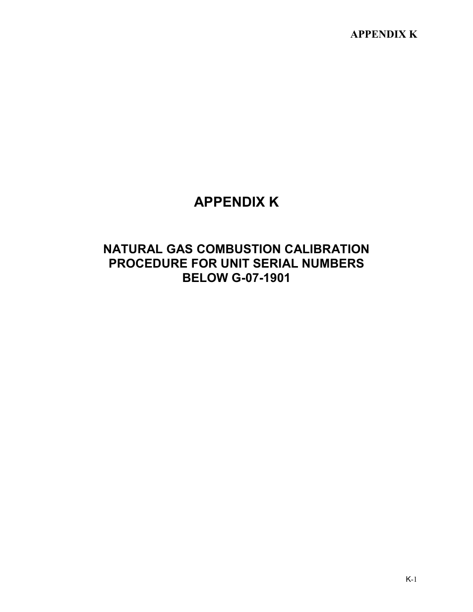 Appendix k | AERCO BMK 3.0 LN Nat. Gas Jan 2009 User Manual | Page 115 / 121