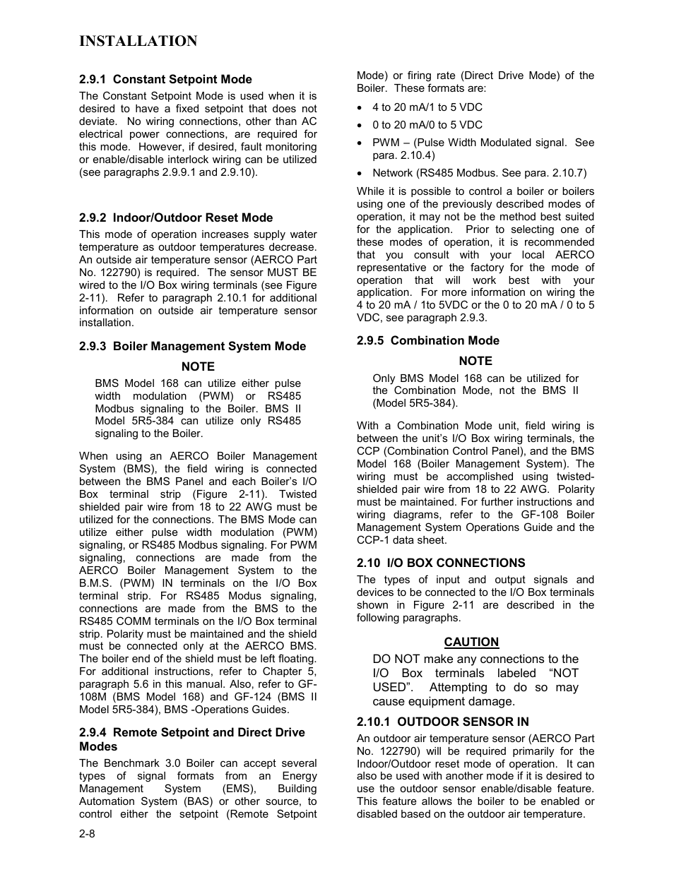 Installation | AERCO BMK 3.0 LN Nat. Gas Jan 2009 User Manual | Page 18 / 121
