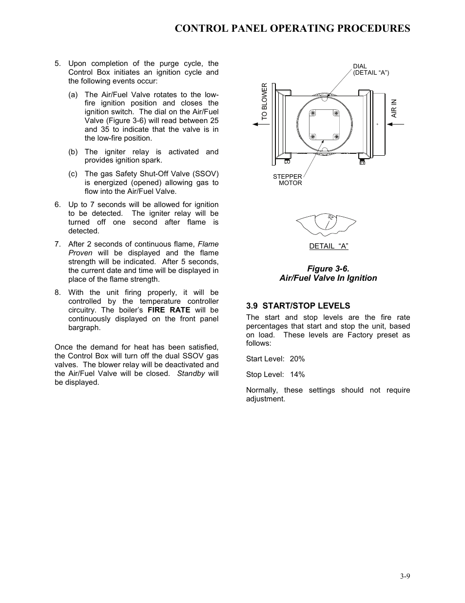 Control panel operating procedures | AERCO BMK 3.0 LN Nat. Gas Jan 2009 User Manual | Page 31 / 121