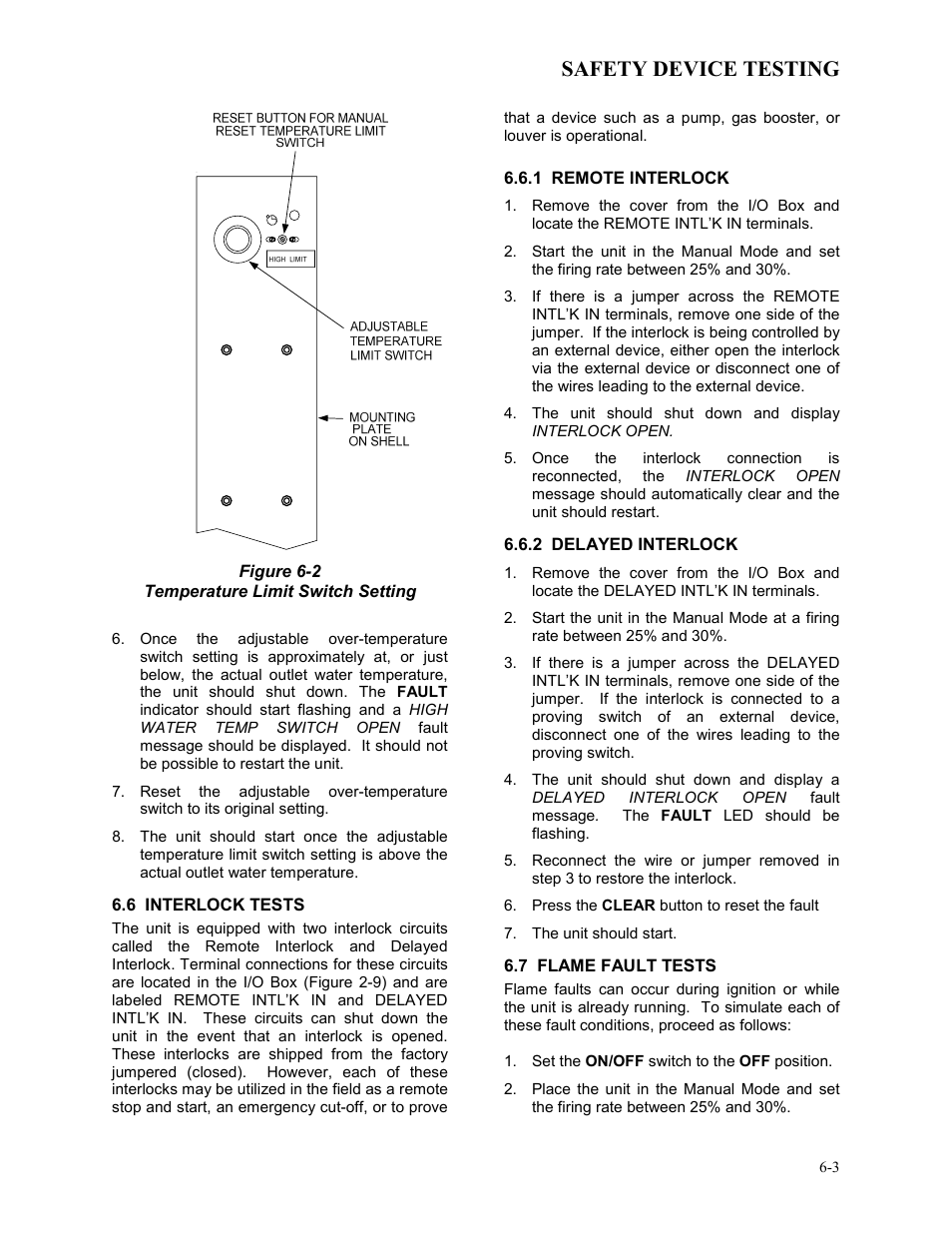 Safety device testing | AERCO BMK 3.0 LN Nat. Gas Jan 2009 User Manual | Page 47 / 121