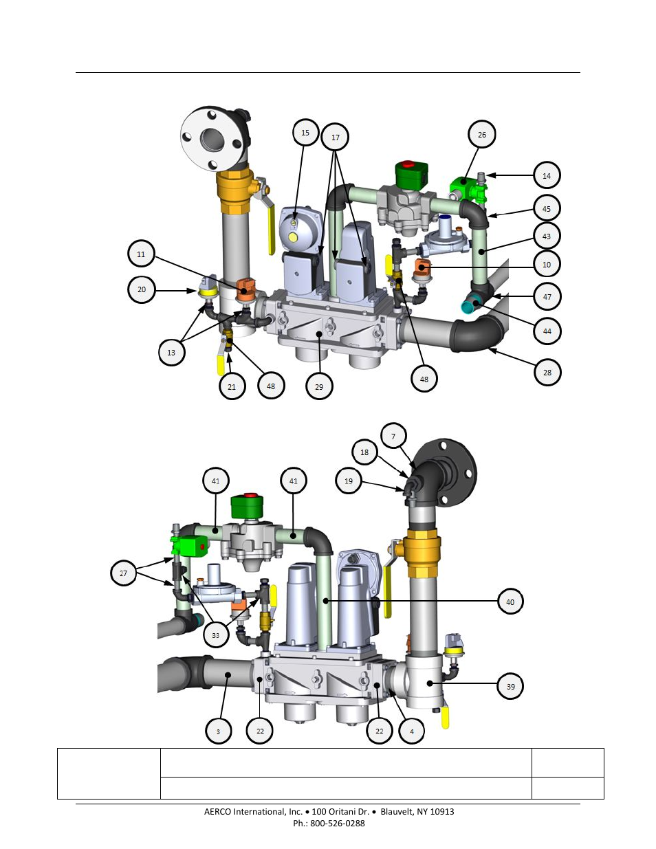 Benchmark 6000 df dbb gas train – natural gas | AERCO BMK 6000 Dual Fuel User Manual | Page 185 / 219