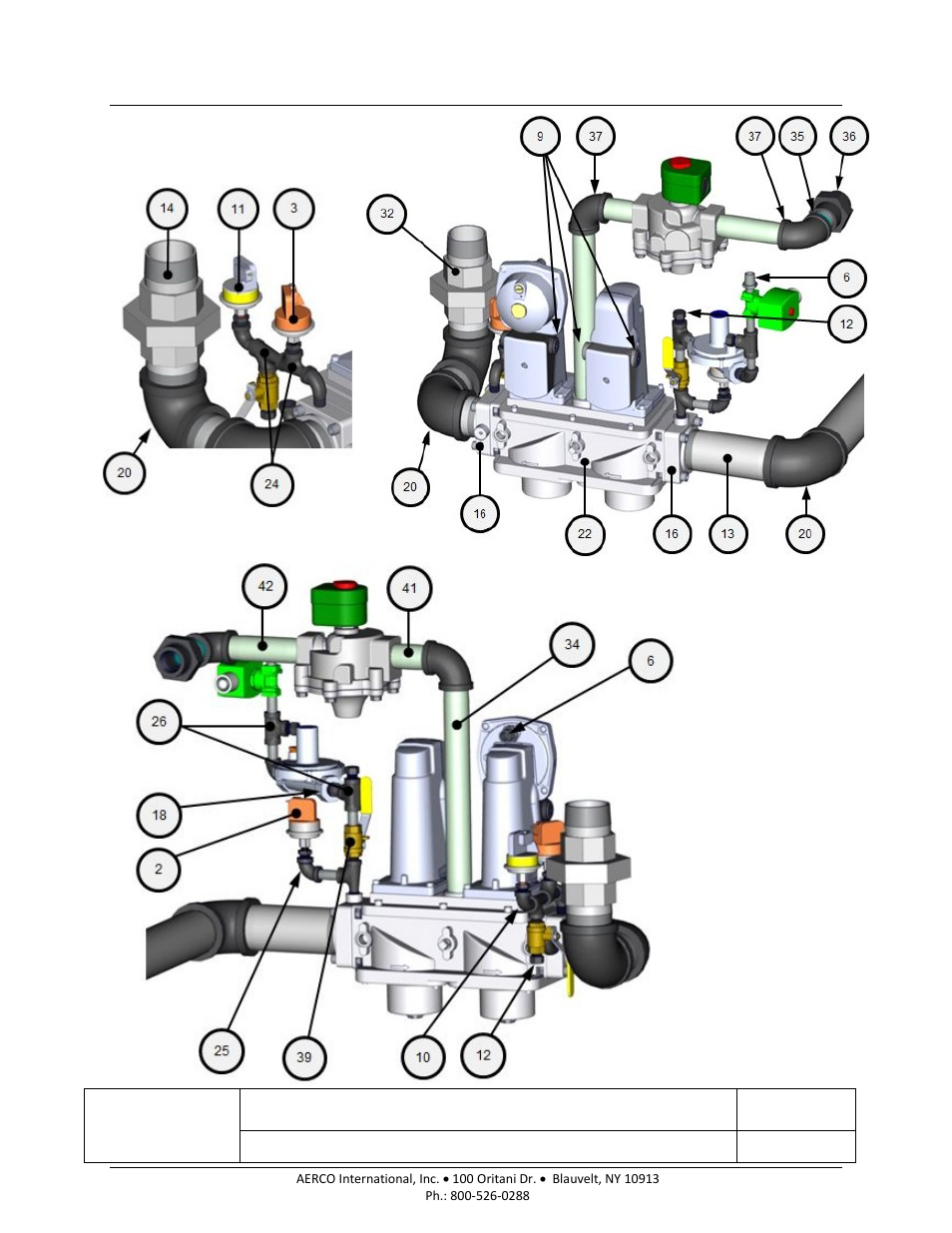 Benchmark 6000 df dbb gas train – propane | AERCO BMK 6000 Dual Fuel User Manual | Page 187 / 219