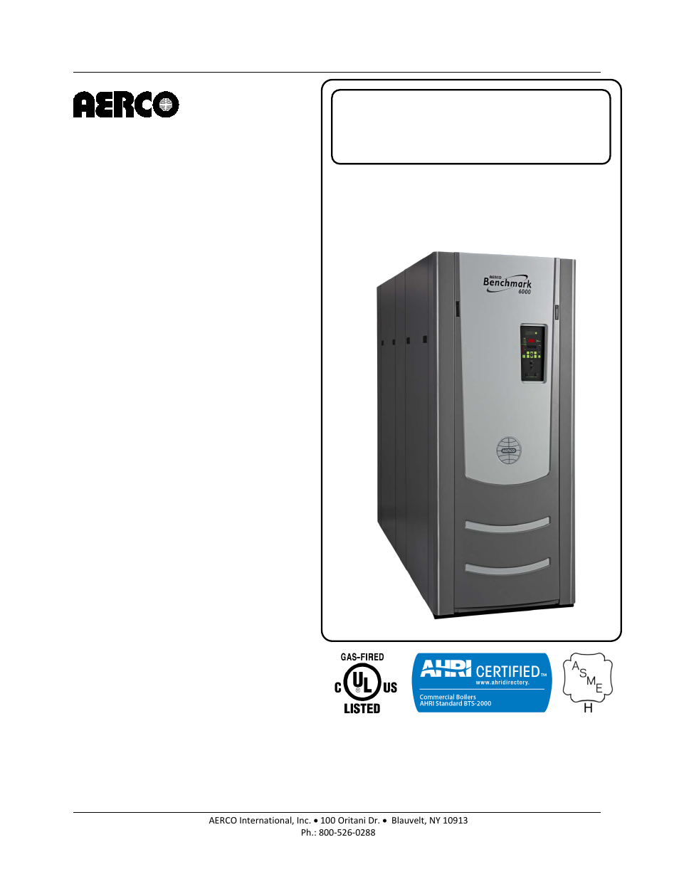 AERCO BMK 6000 User Manual | 210 pages