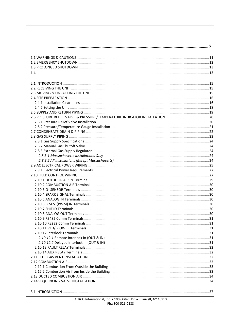 AERCO BMK 6000 User Manual | Page 3 / 210