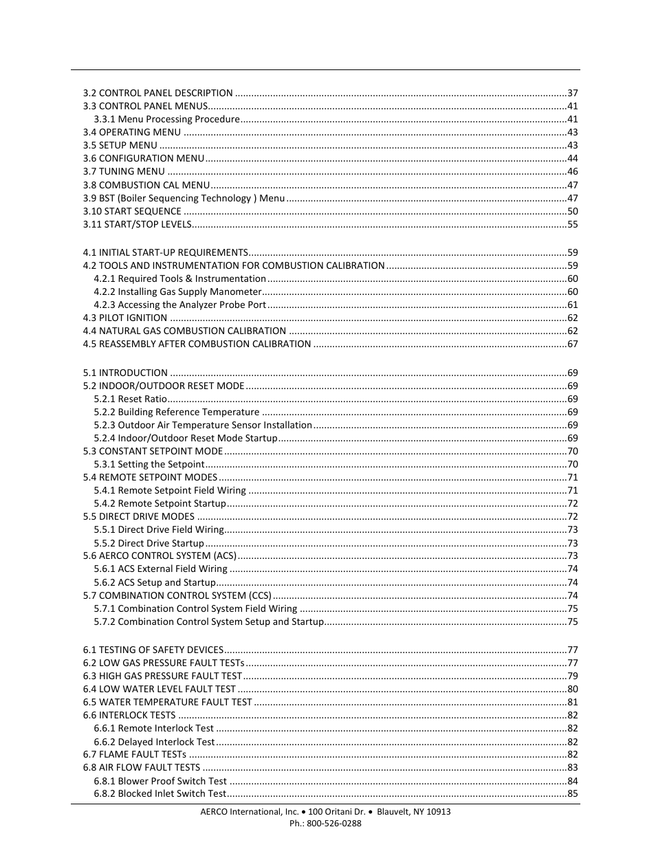 Benchmark 6000 boiler, Installation, operation & maintenance manual | AERCO BMK 6000 User Manual | Page 4 / 210