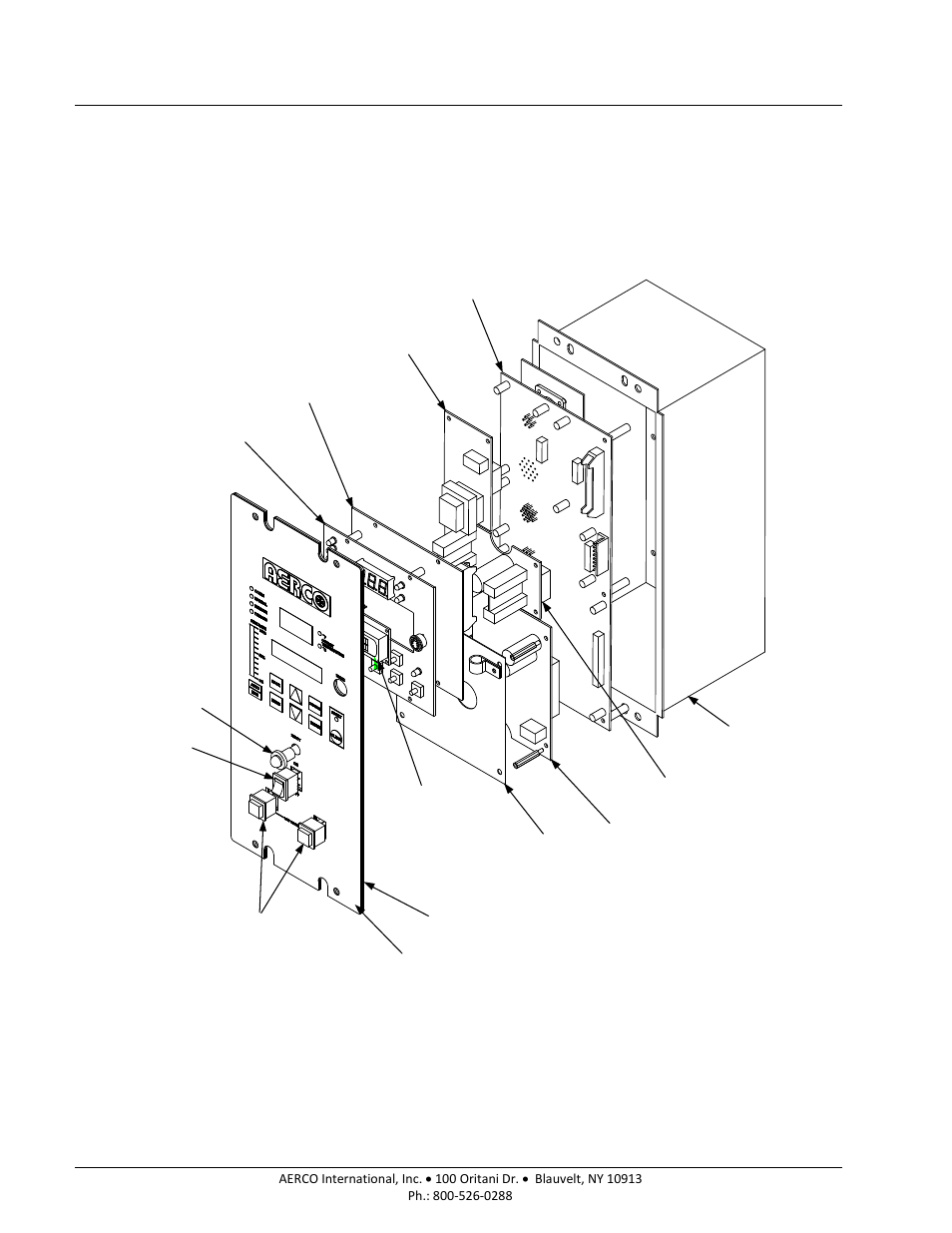 Appendix k – c-more control panel views, Benchmark control panel exploded view, Figure k–1: benchmark control panel exploded view | AERCO BMK 1000 User Manual | Page 181 / 192